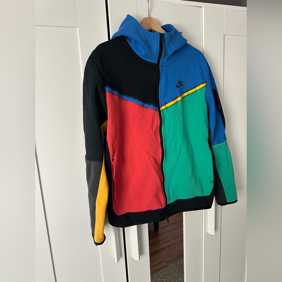 Nike Sportswear Tech Men’s Colorblock Zip Hoodie Jacket - Multicolor Large